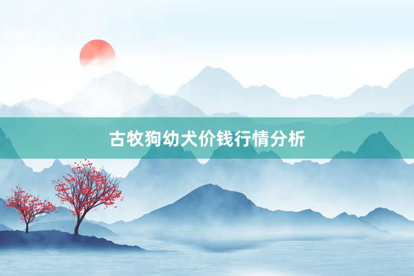 古牧狗幼犬价钱行情分析
